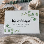 Green Delight Eucalyptus Calligraphy Wedding Gastenboek