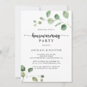 Green Delight Eucalyptus Housewarming Party Kaart (Voorkant)