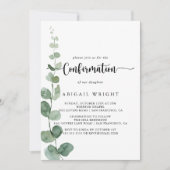 Green Delight Eucalyptus kalligrafie Bevestiging Kaart (Voorkant)