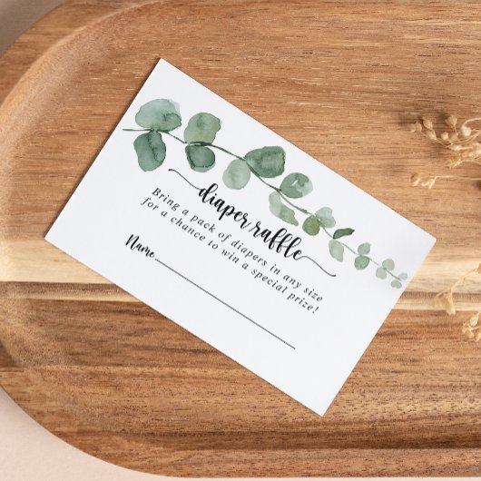 Green Delight Eucalyptus Luier Raffle Ticket Informatiekaartje