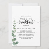 Green Delight Eucalyptus Weddenschap Breakfast Kaart (Voorkant)