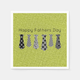 Green Denim Black Stropdassen Happy Fathers Day Servet