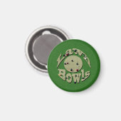 Green Denim Lawn Bowls, Magnet (Voorkant / Achterkant)