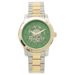 Green Denim Lawn Bowls, Mannen polshorloge Horloge