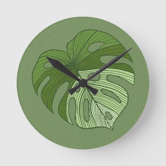 Green Denim Ronde Klok (Voorkant)