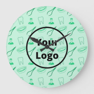 Green dentist pattern grote klok