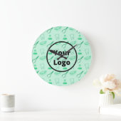 Green dentist pattern grote klok (Huis)