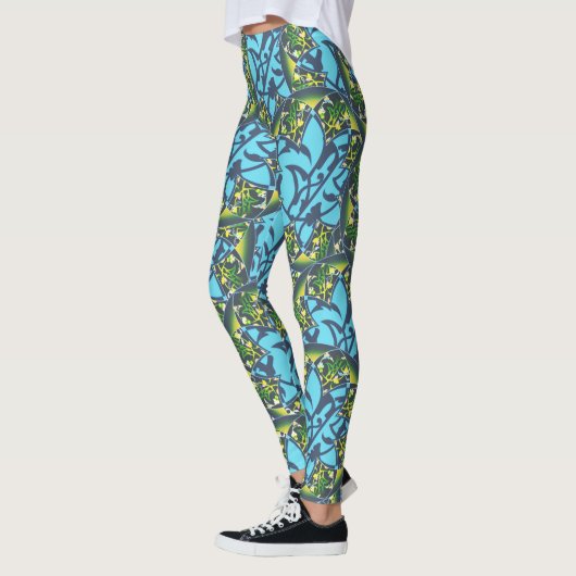 green Design Leggings (Links)