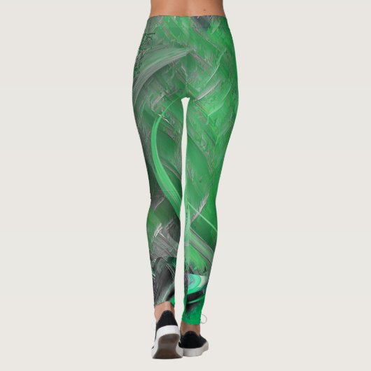 Green Designer Leggings (Achterkant)