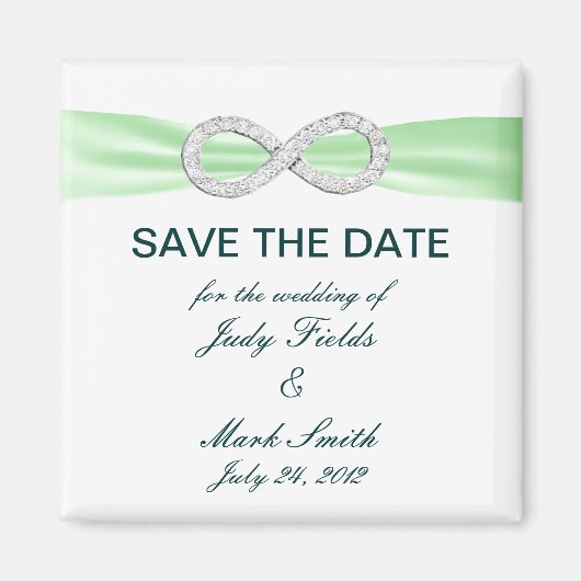 Green Diamond Infinity bespaart de Date Magnet (Voorkant)