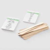 Green Diamond Infinity Wedding Program Fans Handwaaier (Niet-gemonteerd)