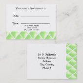 Green Diamond Medical Appointment Afsprakenkaartje (Voorkant / Achterkant)