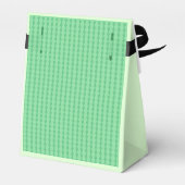 Green Diamond Pattern Paarse Flower Bedankdoosjes (Achterkant)