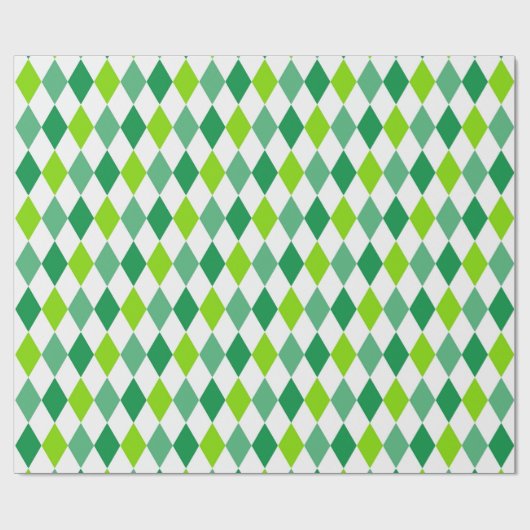 Green Diamond St. Patrick's Day Wrapping Paper Cadeaupapier (Vlak)