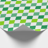 Green Diamond St. Patrick's Day Wrapping Paper Cadeaupapier (Hoek)