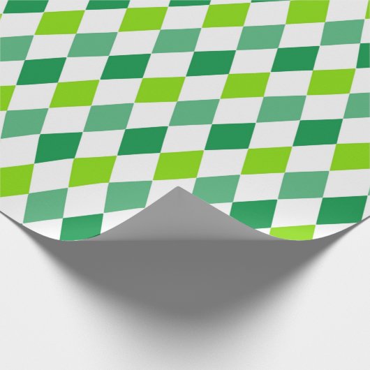 Green Diamond St. Patrick's Day Wrapping Paper Cadeaupapier (Hoek)