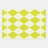 Green Diamond Stripes Pattern Inpakpapier Vel (Voorkant)