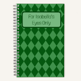 Green Diamonds My Eyes Only Journal Notitieboek