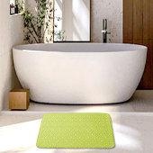 Green Diamonds Pattern Bath Mat