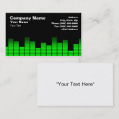 Green Digital Equalizer LEDs Visitekaartje (Voorkant / Achterkant)