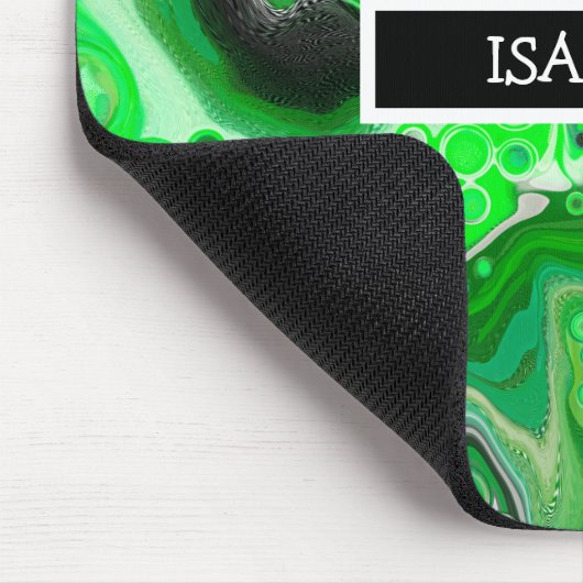 Green Digital Fluid Marble Art op maat Muismat (Hoek)