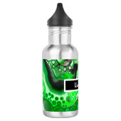 Green Digital Fluid Marble Art op maat Waterfles (Links)