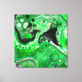 Green Digital Fluid Marmer Art Canvas Afdruk (Voorkant)