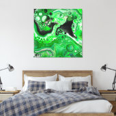 Green Digital Fluid Marmer Art Canvas Afdruk (Insitu (Slaapkamer))