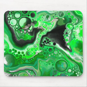 Green Digital Fluid Marmer Art Muismat