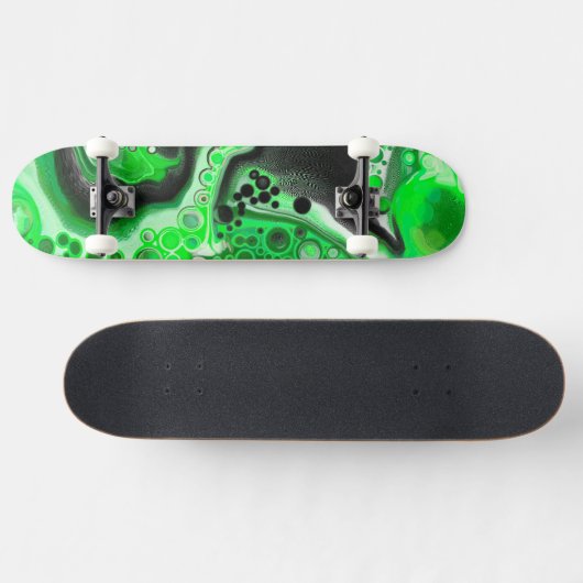 Green Digital Fluid Marmer Art Persoonlijk Skateboard (Horizontaal)