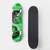 Green Digital Fluid Marmer Art Persoonlijk Skateboard (Voorkant)