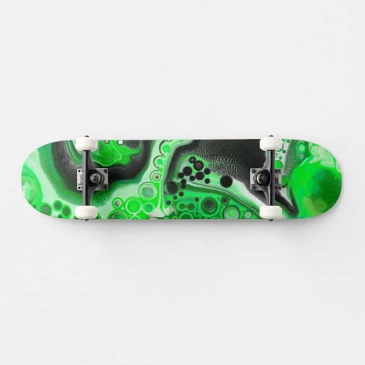 Green Digital Fluid Marmer Art Persoonlijk Skateboard (Horizontaal)