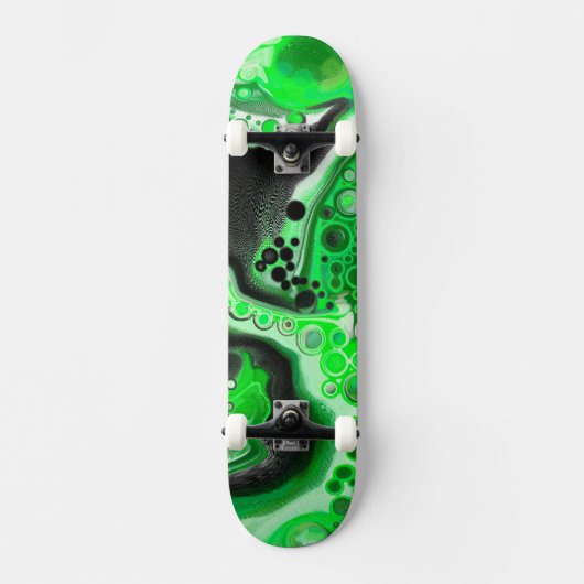 Green Digital Fluid Marmer Art Persoonlijk Skateboard (Voorkant)