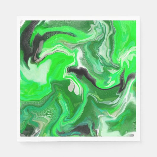 Green Digital Fluid Marmer Art Servet (Voorkant)