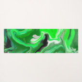 Green Digital Fluid Marmer Art Yogamat (Achterkant (horizontaal))
