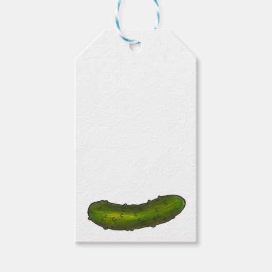 Green Dill Pickle Kosher Deli Pickles Foodie Cadeaulabel (Voorkant)