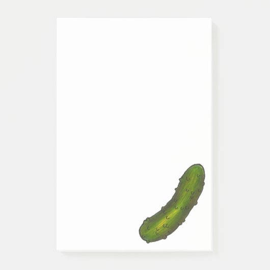 Green Dill Pickle Sour Crunchy Kosher Pickles Food Post-it® Notes (Voorkant)
