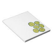 Green Dill Pickles Kosher Pickle Chips Foodie Gift Notitieblok (Schuin)