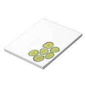 Green Dill Pickles Kosher Pickle Chips Foodie Gift Notitieblok (Linkerzijde)