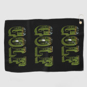 Green Dimensional Golf Afbeelding logo, Golfhanddoek (Horizontaal)