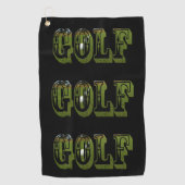 Green Dimensional Golf Afbeelding logo, Golfhanddoek (Voorkant)