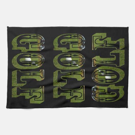 Green Dimensional Golf Afbeelding logo, Theedoek (Horizontaal)