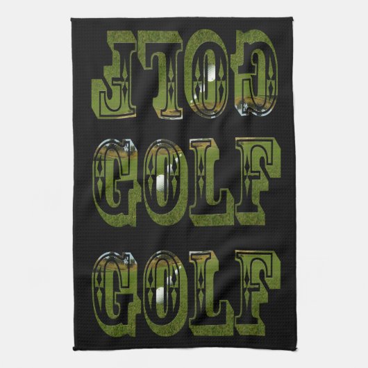 Green Dimensional Golf Afbeelding logo, Theedoek (Verticaal)