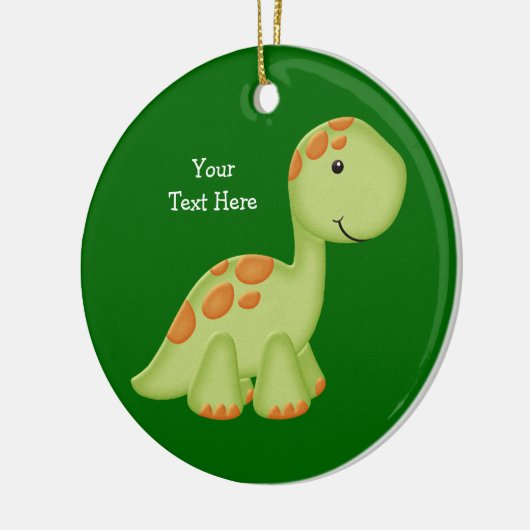 Green Dino (aanpasbaar) Keramisch Ornament (Links)