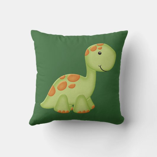 Green Dino (aanpasbaar) Kussen (Achterkant)