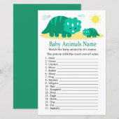 Green Dino Baby Animals Name Game (Voorkant / Achterkant)
