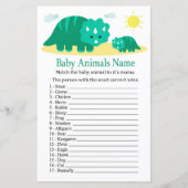 Green Dino Baby Animals Name Game (Voorkant)