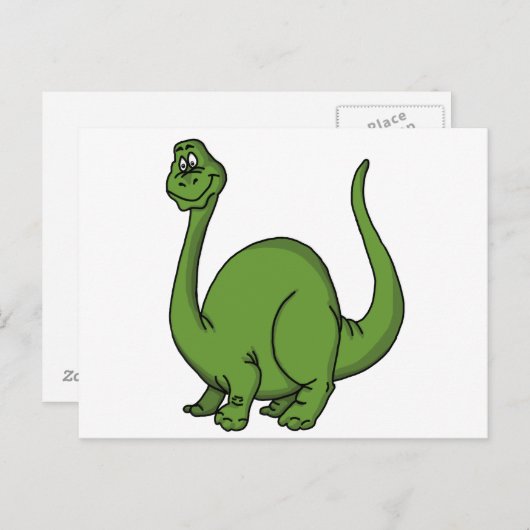 Green Dino Briefkaart (Voorkant / Achterkant)