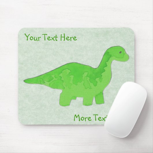 Green Dino Mousepad Muismat (Met muis)