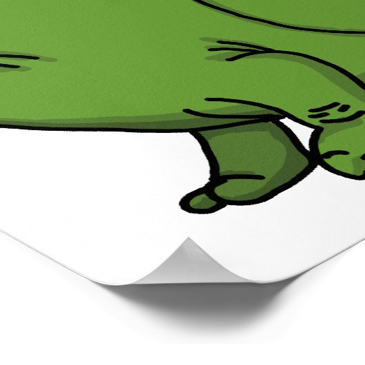 Green Dino Poster (Hoek)